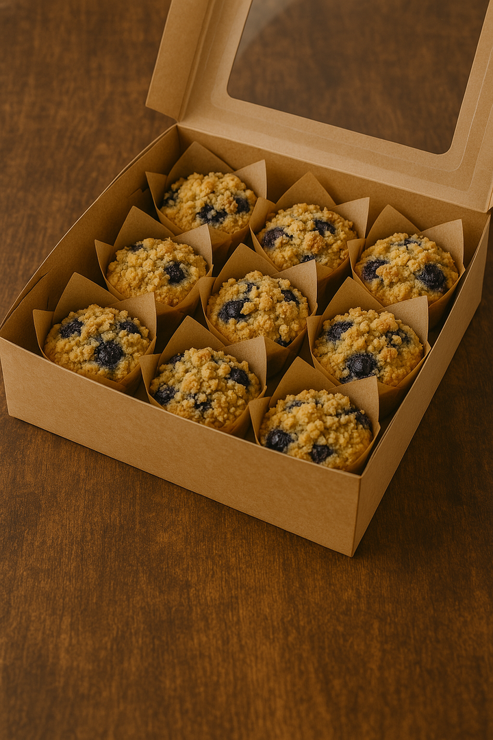 Lemon Blueberry Streusel Muffins Box of 12