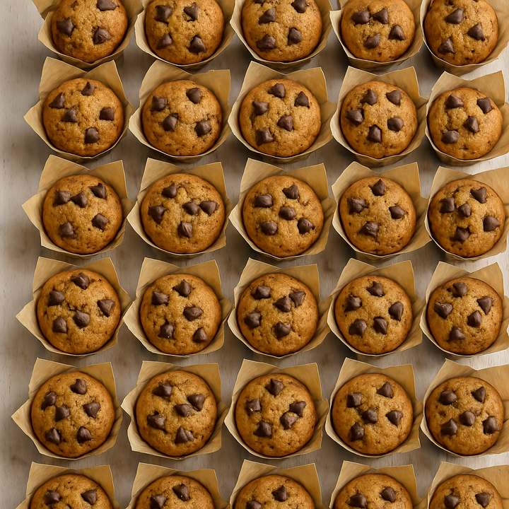 Choco Chip Banana mini bite  Cups  party box