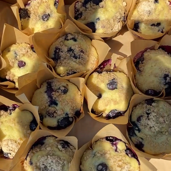 Lemon Blueberry Streusel Muffins Box of 12